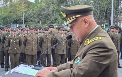 Con el izamiento de la Bandera Nacional Carabineros inició Conmemoraciones por sus 99 años